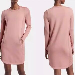 Athleta Balance Dress in Palermo Pink Athletic Casual Long Sleeve Size Large